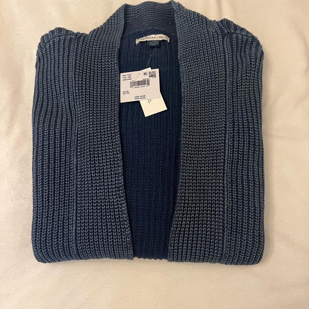 American Eagle Outfitters Blue Open Cardigan